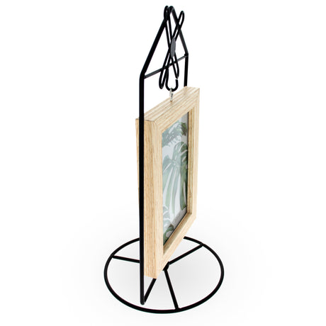 Sleek Windmill Design Black Photo Frame and Ornament Holder 6-Inch , dimensions in inches: 10.15 x 4.8 x 5.6
