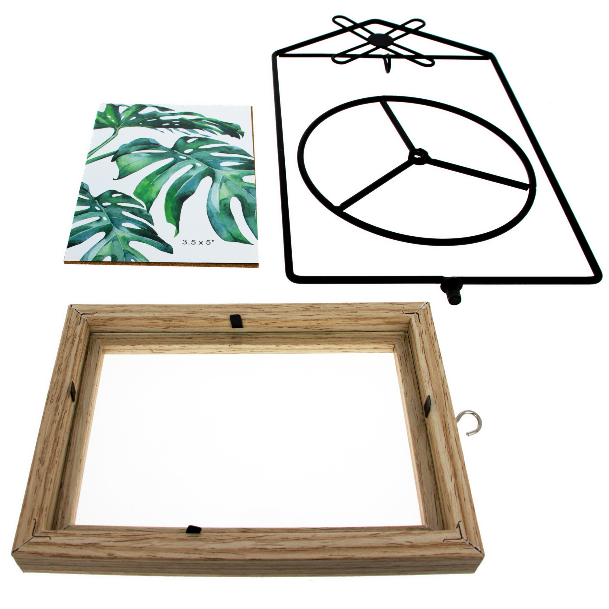 Black Windmill Roof House Hanging Photo Picture Frame and Metal Ornament Stand 10.15 InchesChina , dimensions in inches: 10.15 x 4.8 x 5.6
