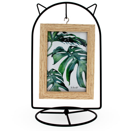 Black Cat-Shaped Picture Frame and Ornament Stand in Black color,  shape