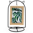 Metal Black Cat-Shaped Picture Frame and Ornament Stand in Black color