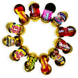 12 Gold Plastic Easter Eggs Filled with Premium Candy in Gold color Oval