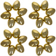 Set of 24 Shiny Golden Plastic Easter Eggs, 2.25 Inches in Gold color Oval