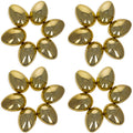 Set of 24 Shiny Golden Plastic Easter Eggs, 2.25 Inches in Gold color Oval