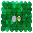 Plastic Set of 46 Green Plastic Eggs, 1 White Egg, and 1 Golden Easter Egg in Green color Oval