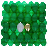 Set of 46 Green Plastic Eggs, 1 White Egg, and 1 Golden Easter Egg in Green color Oval