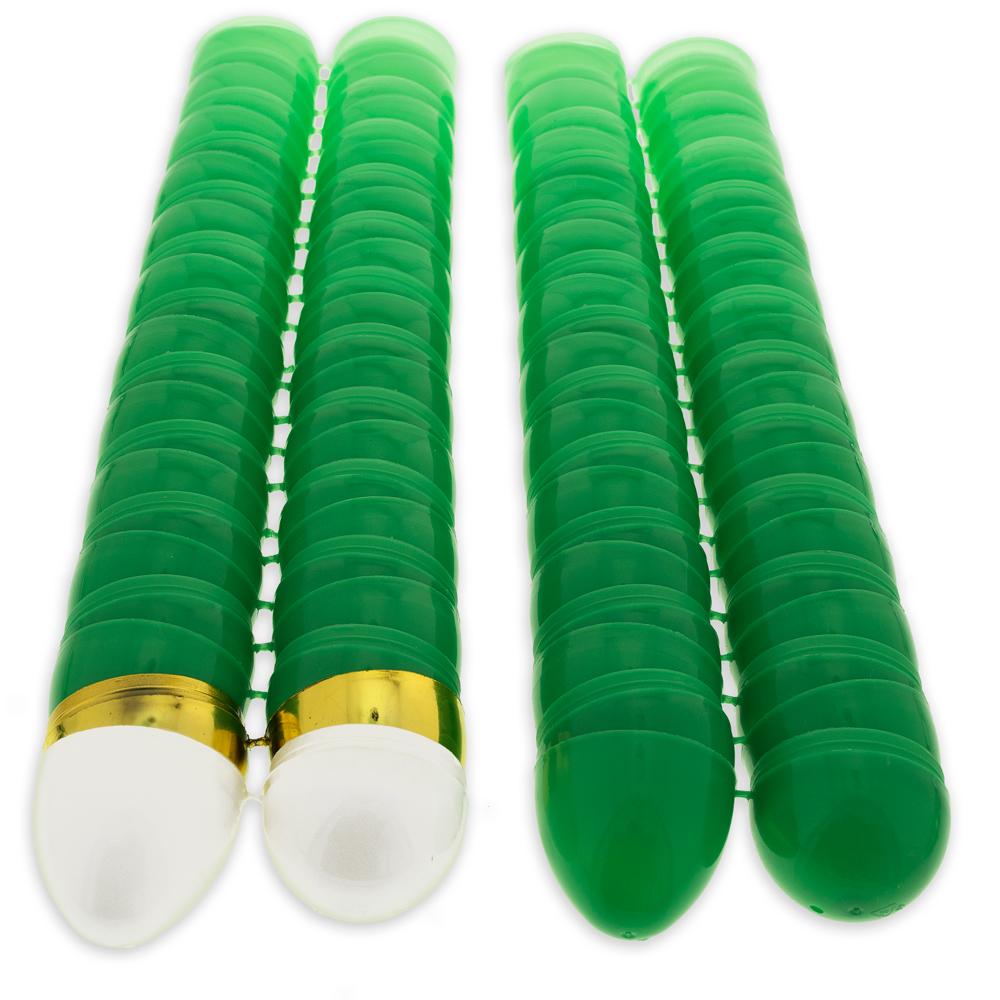 Set of 46 Green Plastic Eggs, 1 White Egg, and 1 Golden Easter EggChina , dimensions in inches: 2.25 x 1.65 x 1.65