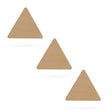 Wood 3 Triangles Unfinished Wooden Shapes Craft Cutouts DIY Unpainted 3D Plaques 4 Inches in Beige color