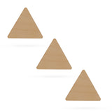 3 Triangles Unfinished Wooden Shapes Craft Cutouts DIY Unpainted 3D Plaques 4 Inches in Beige color