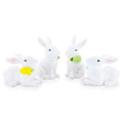 Set of 4 Porcelain Easter Bunnies 4 Inches in Multi color