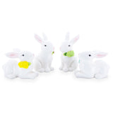 Set of 4 Porcelain Easter Bunnies 4 Inches in Multi color