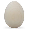 Flat-Bottomed Linden Wooden Egg Unfinished DIY Craft 2.5 Inches in Beige color Oval
