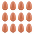 Set of 12 Brown Hollow Plastic Dummy Fake Nest Eggs 2.25 Inches in Brown color Oval