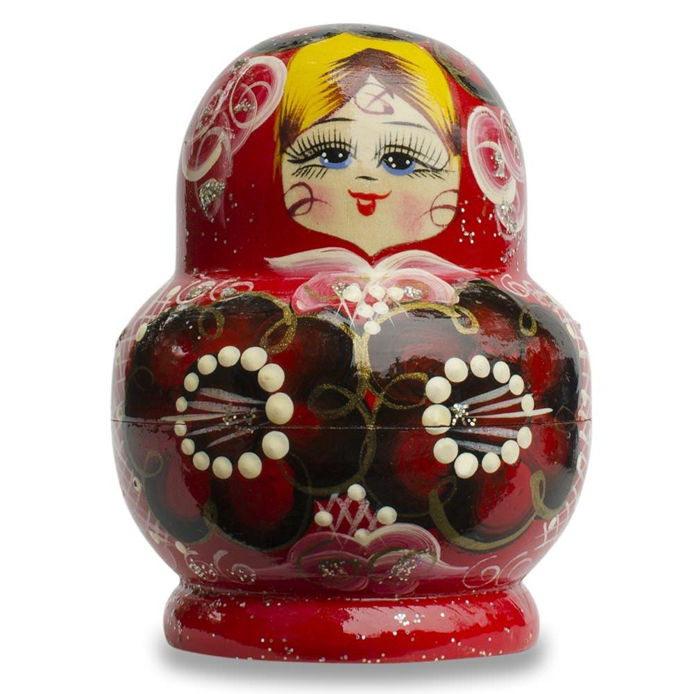 BestPysanky online gift shop sells stackable matryoshka stacking toy babushka Russian authentic for kids little Christmas nested matreshka wood hand painted collectible figurine figure statuette