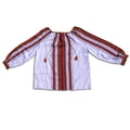 Ukrainian Hand Embroidered Women's Shirt - Size XXL in Multi color