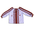 Ukrainian Hand Embroidered Women's Blouse - Size XXXXL in Multi color,  shape