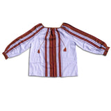 Ukrainian Hand Embroidered Women's Blouse - Size XXXXL in Multi color,  shape