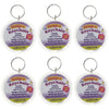 Set of 6 Clear Plastic Key Chains DIY Craft 2.75 Inches in Clear color, Round shape