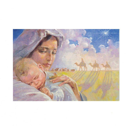 It's Christmas! Set of 2 Wonder and Joy Greeting Cards in Multi color Rectangular