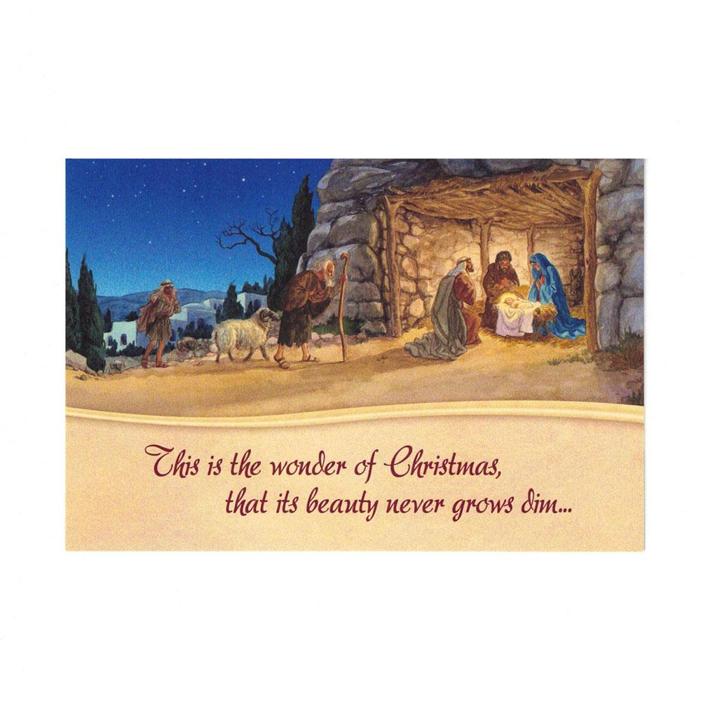 Set of 2 Religious Greeting Cards in Multi color Rectangular