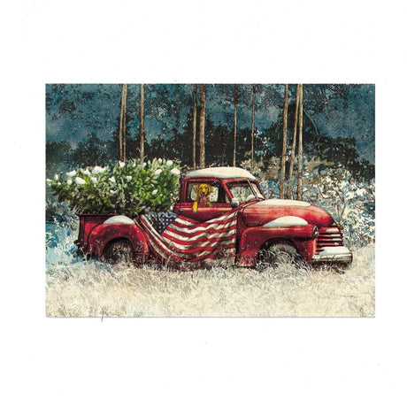 It's Christmas! Set of 2 Old Fashioned Greeting Cards in Multi color Rectangular