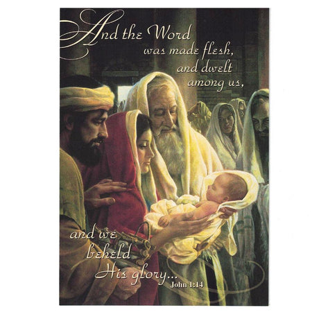 Set of 2 Christmas Blessings Greeting Cards "Jesus" in Multi color, Rectangular shape