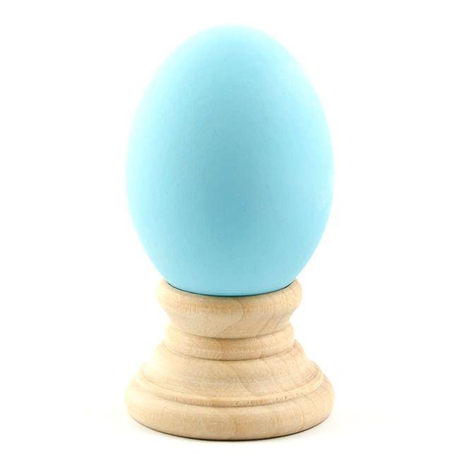 Pastel Blue Ceramic Easter Egg 2.5 Inches in Blue color, Oval shape