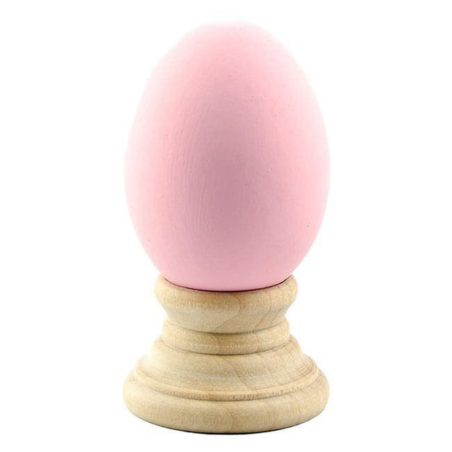 Pastel Pink Ceramic Easter Egg 2.5 Inches in Pink color, Oval shape