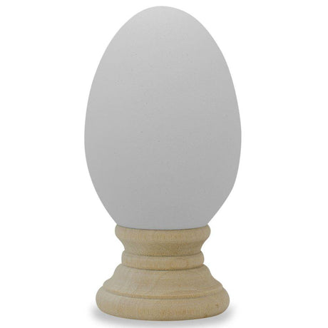 Goose Size Blank Unfinished Ceramic Egg 3.25 Inches in White color Oval