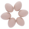 Ceramic Set of 6 Brown Ceramic Chicken Eggs 2.3 Inches in Beige color Oval
