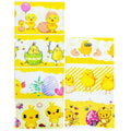 7 Cartoon Chicks, Eggs & Spring Fun Ukrainian Easter Egg Decorating Wraps Heat Shrink Sleeves in Purple color Rectangular
