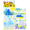 7 Patriotic Ukrainian Verses Ukrainian Easter Egg Decorating Wraps Heat Shrink Sleeves in Purple color Rectangular