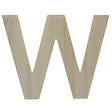 Unfinished Wooden Arial Font Letter W (6.25 Inches) in Beige color