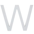 Arial Font White Painted MDF Wood Letter W (6 Inches) in White color