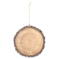 Unfinished Wooden Ornament Cutout DIY Craft  3.75 Inches in Beige color Round