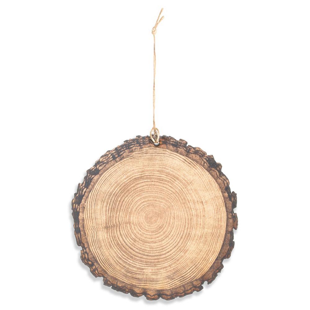 Unfinished Wooden Ornament Cutout DIY Craft  3.75 Inches in Beige color, Round shape