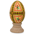 Triangles Hand Painted Wooden Pysanky Easter Egg in Multi color, Oval shape