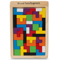 40 Pieces Wooden Interlocking Block Puzzle Brain Teaser in Red color