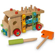Wood Set of Wooden Truck with Building Tools in Multi color