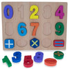 Wood Numbers & Counting Learning Wooden Blocks Puzzle in Multi color