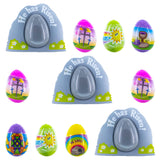 Set of 12 Crosses Toy-Filled Plastic Eggs 2.25 Inches in Multi color Oval