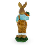 Hardworking Father Bunny with Carrots Basket and Shovel Figurine , dimensions in inches: 8.9 x 3.1 x 2.4