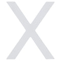 Arial Font White Painted MDF Wood Letter X (6 Inches) in White color