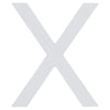 Arial Font White Painted MDF Wood Letter X (6 Inches) in White color,  shape