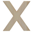 Wood Unfinished Wooden Arial Font Letter X (6.25 Inches) in Beige color