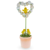 Adorable Chicks Nestled in Heart-Shaped Eggs Pot Easter Decorative Figurine in Multi color