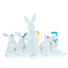 White Bunnies Holding EASTER Letters Figurine 12 Inches ,dimensions in inches: 8.7 x 3 x 12.3