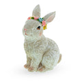 Bunny with Textured Fur Figurine  Elegant Spring & Easter Rabbit Decoration 4.2 Inches in Multi color