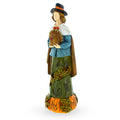 Pilgrim Figurine with Turkey – Autumn Thanksgiving Decorative Accent Figurine in Multi color