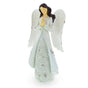 Serene Praying Angel in Snowflakes Dress Figurine in Multi color