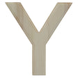 Unfinished Wooden Arial Font Letter Y (6.25 Inches) in Beige color,  shape